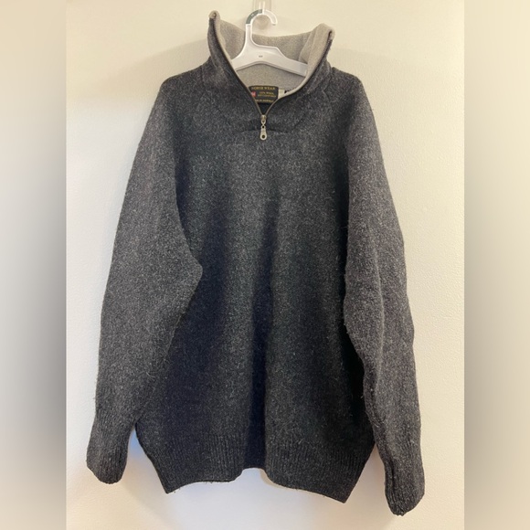 Norsk Wear Men's 100% Wool Dark Gray Sweater FH